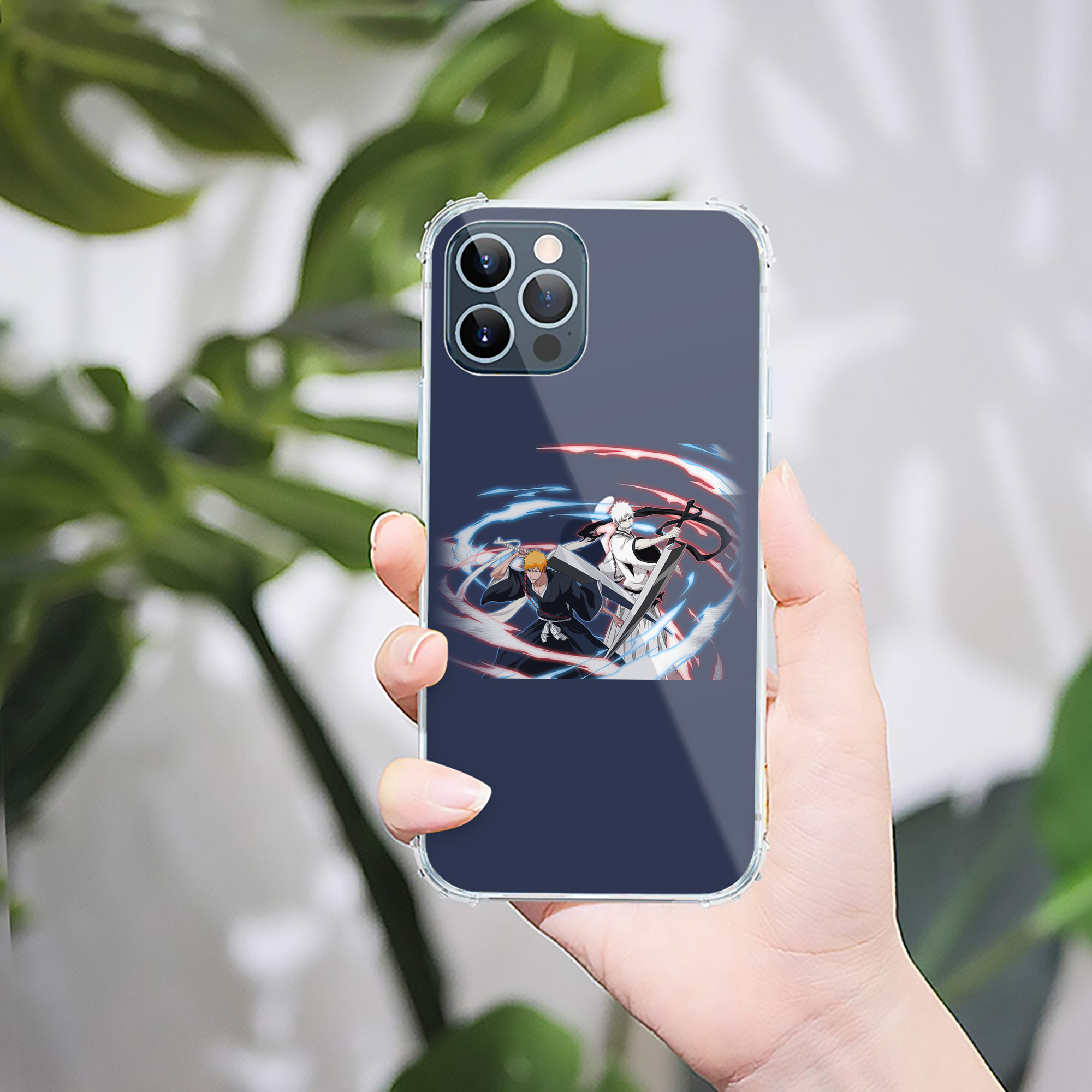 （画像用） ブリーチ 黒崎一護（くろさき いちご）BLEACH Kurosaki Ichigo 【iPhone 12シリーズ対応】透明スマホケース（クリアソフトケース）